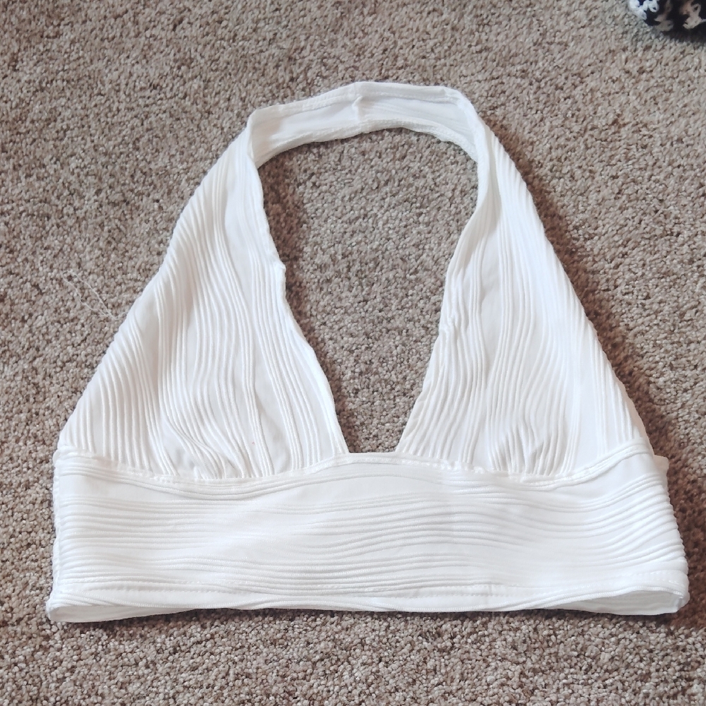White Halter Top